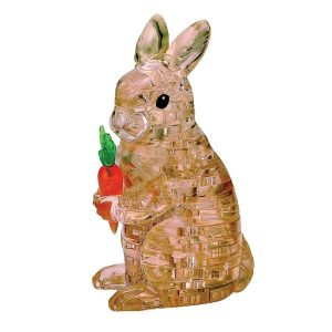 3D Crystal Puzzles Brown Rabbit  |   Jigsaws Craft Jigsaws