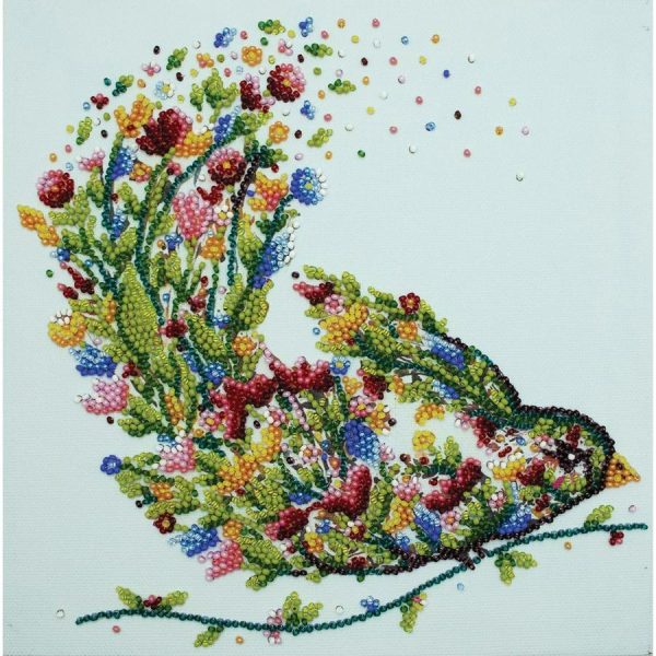 A Singing Bird Bead Embroidery Kit  |   Needlework Craft Needlework