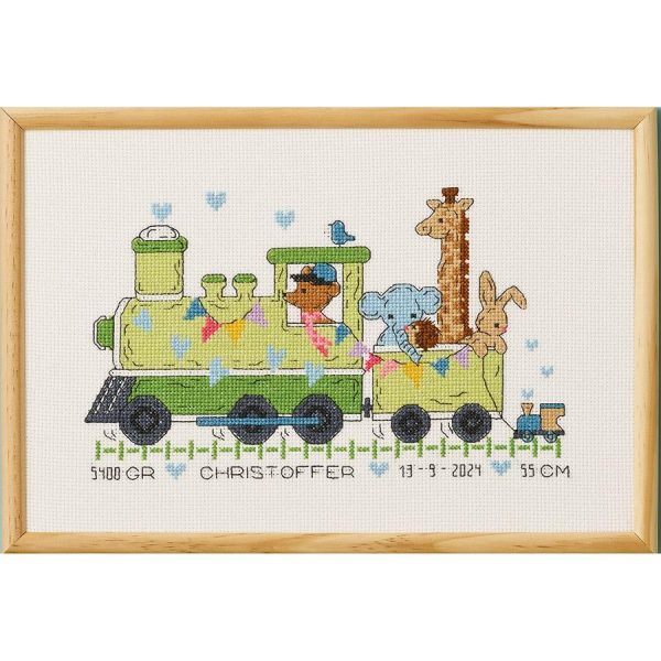 All Aboard Birth Record Counted Cross Stitch Kit  |   Needlework Craft Needlework