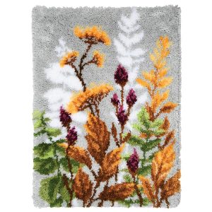 Autumn Leaves & Flowers Latch Hook  |   Needlework Craft Needlework