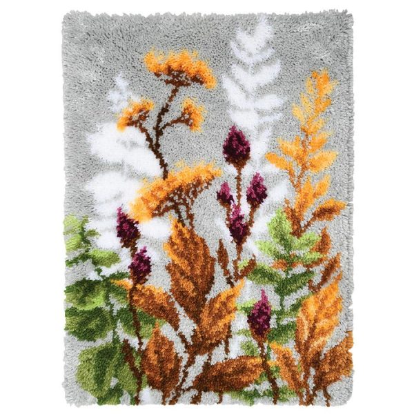 Autumn Leaves & Flowers Latch Hook  |   Needlework Craft Needlework