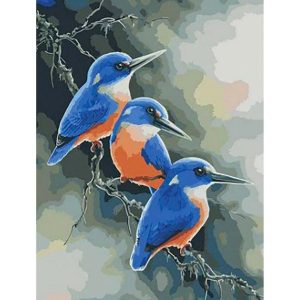 Azure Kingfishers Paint-By-Numbers  |   Craft & Hobbies Craft Craft & Hobbies