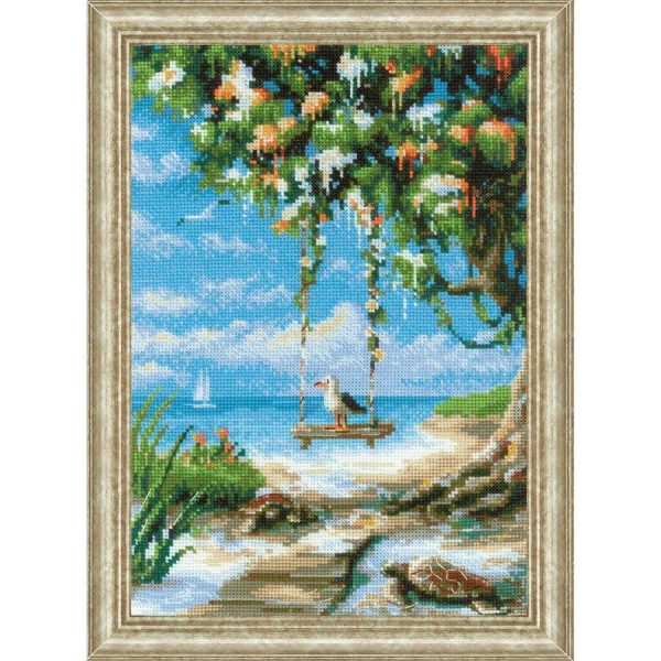 Beach Swing Counted Cross Stitch Kit  |   Needlework Craft Needlework