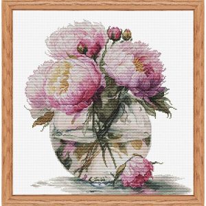 Bouquet Of Peonies Counted Cross Stitch  |   Needlework Craft Needlework