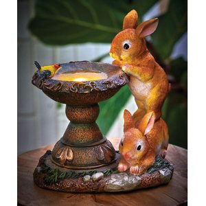 Bunnies At Fountain Light  |   Garden Features & Lighting Garden Features & Lighting Garden Features & Lighting