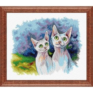 Cats Counted Cross Stitch Kit  |   Needlework Craft Needlework