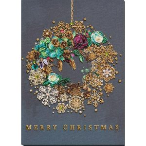 Christmas Wreath Bead Embroidery Kits  |   Needlework Craft Needlework