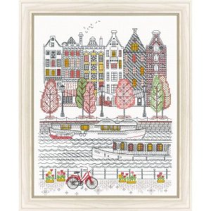 City On Water Blackwork Embroidery  |   Needlework Craft Needlework