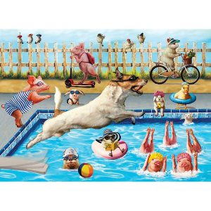 Crazy Pool Day 300 Pc Lenticular Jigsaw Puzzle  |   Jigsaws Craft Jigsaws