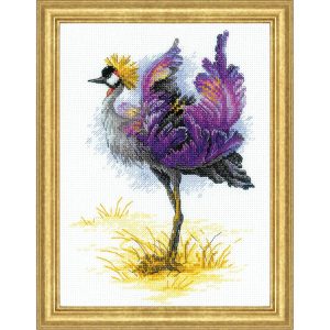 Crowned Crane Counted Cross Stitch Kit  |   Needlework Craft Needlework