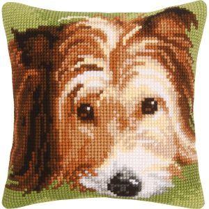 Dog Needlepoint Cushion  |   Needlework Craft Needlework