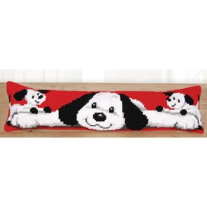 Dog & Puppies Draft Stopper Needlepoint  |   Needlework Craft Needlework