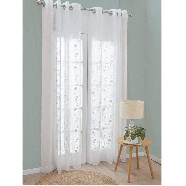 Eyelet Curtain White Scroll Leaf  |   Decorative & Lighting Decorative & Lighting Decorative & Lighting