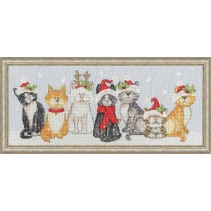 Festive Felines Counted Cross Stitch Kit  |   Needlework Craft Needlework