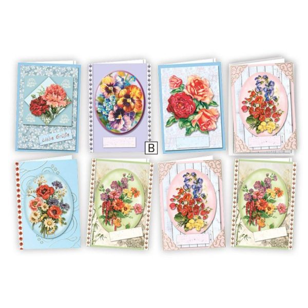 Floral Splendour 3D Greeting Cards Kit 2  |   Paper Crafts Craft Paper Crafts