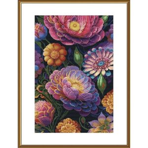 Floral Variety Counted Cross Stitch Kit  |   Needlework Craft Needlework