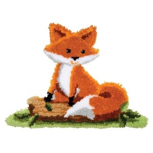 Fox Latch Hook Rug Kit  |   Needlework Craft Needlework