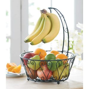 Fruit Basket With Banana Hanger  |   Bar Accessories Bar Accessories Bar Accessories