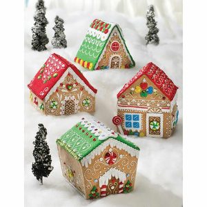 Gingerbread Christmas Felt Applique 3D Houses  |   Christmas Christmas Christmas