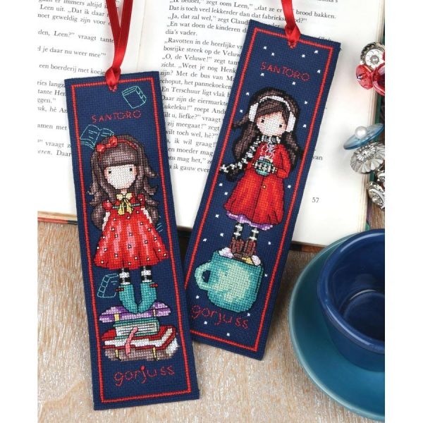 Gorjuss In Red Bookmarks Counted Cross Stitch Kit  |   Needlework Craft Needlework