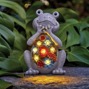 Happy Garden Solar Frog  |   Garden Features & Lighting Garden Features & Lighting Garden Features & Lighting