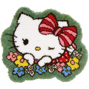 Hello Kitty Cuteness Latch Hook Kit  |   Needlework Craft Needlework