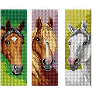 Horses Bookmarks Counted Cross Stitch Kit  |   Needlework Craft Needlework