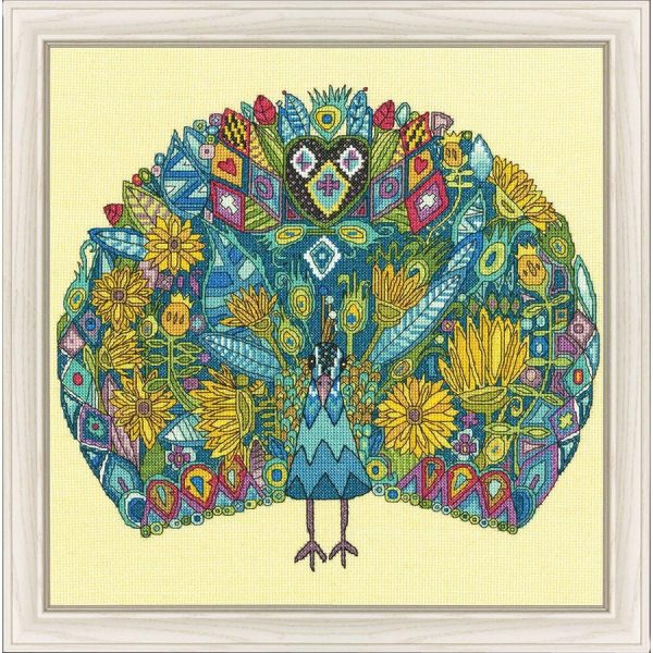 Jewelled Peacock Counted Cross Stitch Kit  |   Needlework Craft Needlework