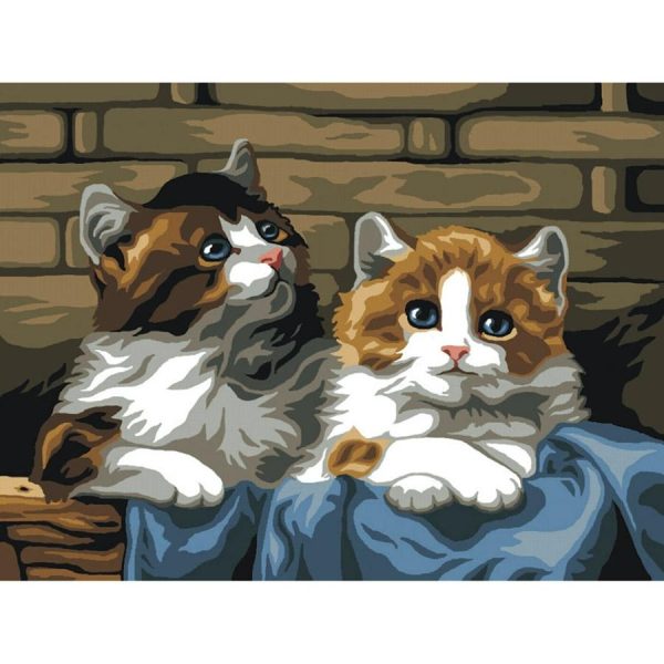 Kittens Tapestry Canvas  |   Needlework Craft Needlework