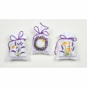 Lavender Sachets Counted Cross Stitch Kit  |   Needlework Craft Needlework