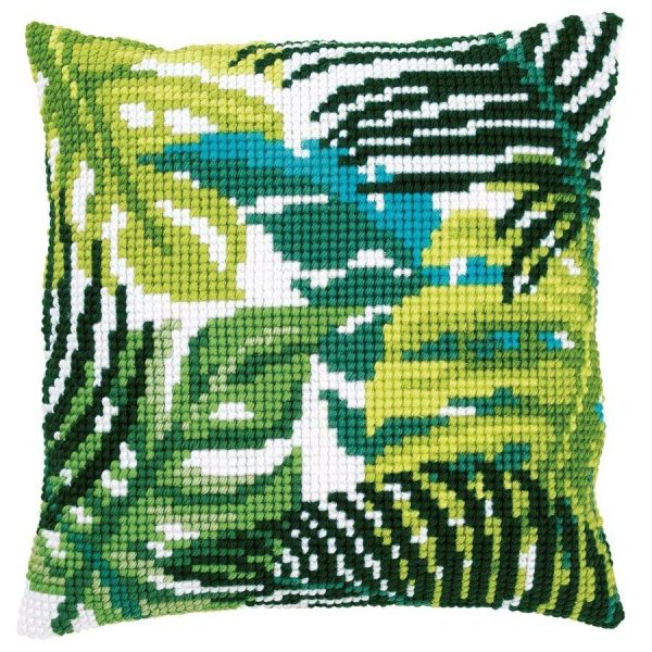 Leaves Needlepoint Cushion  |   Needlework Craft Needlework