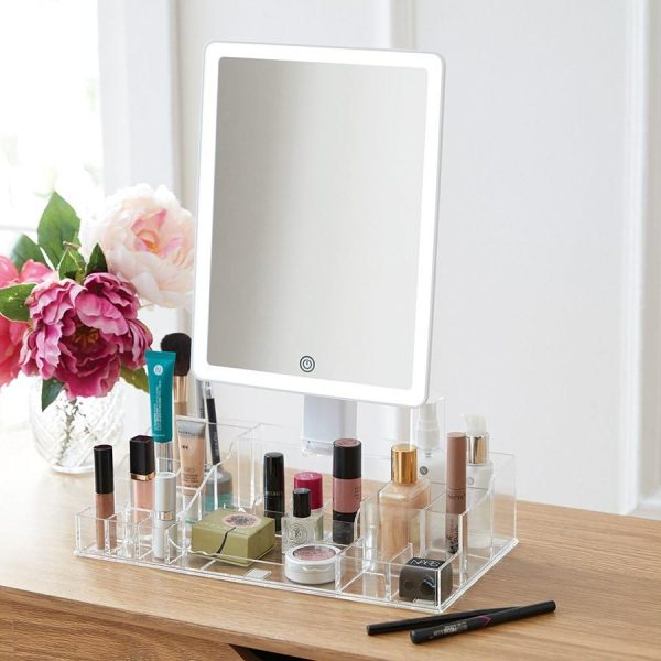 Led Mirror With Cosmetic Organiser  |   Bathroom Accessories Bathroom Accessories Bathroom Accessories