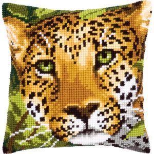 Leopard Needlepoint Cushion  |   Needlework Craft Needlework