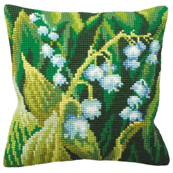 Lily Of The Valley Needlepoint Cushion  |   Needlework Craft Needlework