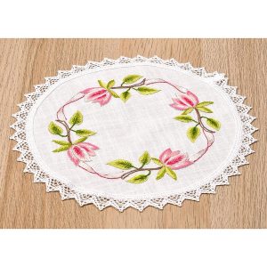 Magnolia Doily Stamped Embroidery Kit  |   Needlework Craft Needlework