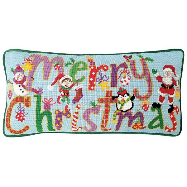 Merry Christmas Needlepoint Kit  |   Needlework Craft Needlework