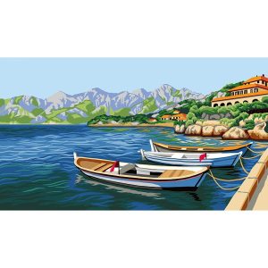 Mountain Lake Tapestry Canvas  |   Needlework Craft Needlework