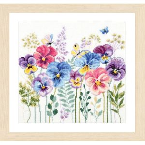 Pansies Counted Cross Stitch Kit  |   Needlework Craft Needlework