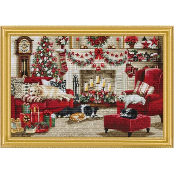 Pets Christmas Counted Cross Stitch Kit  |   Needlework Craft Needlework