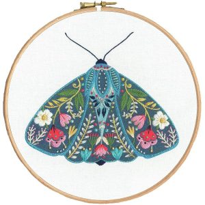 Pollen Moth Stamped Embroidery Kit  |   Needlework Craft Needlework