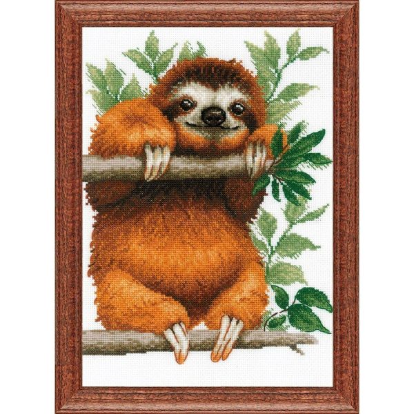 Sloth Counted Cross Stitch Kit  |   Needlework Craft Needlework