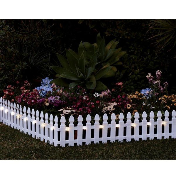 Solar Border Picket Fence  |   Garden Features & Lighting Garden Features & Lighting Garden Features & Lighting