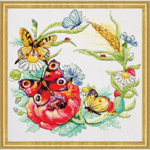 Summer Wreath Counted Cross Stitch Kit  |   Needlework Craft Needlework