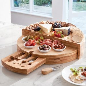 Swivel Bamboo Cheese Board  |   Tableware & Linen Kitchen Tableware & Linen