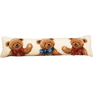 Teddy Trio Draft Stopper  |   Needlework Craft Needlework