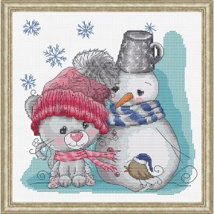 The Cat & Friends Counted Cross Stitch Kit  |   Needlework Craft Needlework