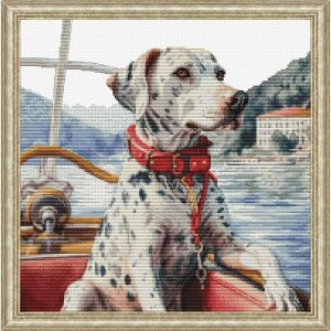 The Dalmatian On Lake Como Counted Cross Stitch  |   Needlework Craft Needlework