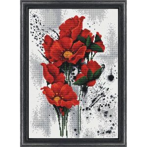 The Poppies Counted Cross Stitch Kit  |   Needlework Craft Needlework