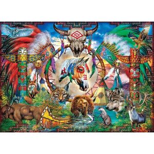 Tribal Spirits 1000 Pc Jigsaw Puzzle  |   Jigsaws Craft Jigsaws