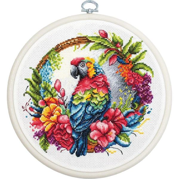 Tropical Parrot Counted Cross Stitch Kit  |   Needlework Craft Needlework